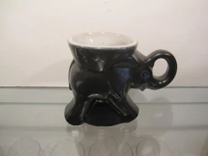 💥 FRANKOMA Pottery ☆ 1971 GOP Black Republican Elephant Mug - Picture 1 of 5