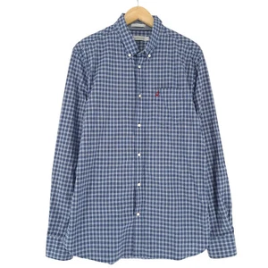 Vintage Peak Performance Men Shirt Check Cotton Su8 Size L - Picture 1 of 8