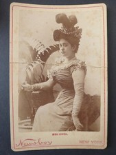 Antique 1890's Newsboy Burlesque Cabinet Photos N566 #64 Miss Howell