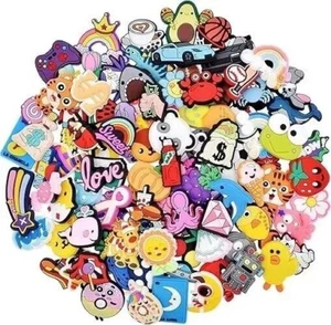 Lot Of 30,50,100,125 Pcs PVC Random Different Shoe Charms For Shoe Decoration - Picture 1 of 25
