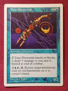 Magic The Gathering 5TH EDITION TIME ELEMENTAL blue card MTG - Picture 1 of 2