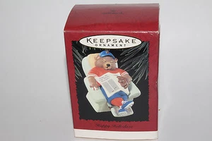 HALLMARK KEEPSAKE ORNAMENT, HAPPY HOLI-DOZE, DAD BEAR SLEEPING IN RECLINER, NIB - Picture 1 of 1
