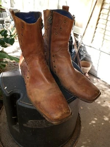 Mark Nason Rock Never Dies Stiefeletten Herren Größe 10 braun 67391 Made in Italy - Bild 1 von 10