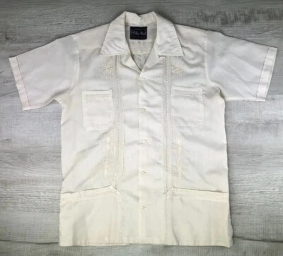 Camisa de Boda Mexicana Vintage Años 60 70 Guayaberas Ra-Had Hecha en México Para Hombres 38 Foto 1 de 4