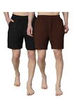 Men's Shorts Pack of 2 Organic Linen Black & Brown Color Men Boxer Combo Pack
