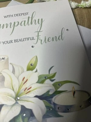 Tarjeta de condolencias de simpatía perdón por tu pérdida mamá, nan, amiga, hija hermana Foto 1 de 4