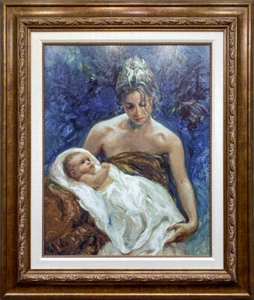 Jose Royo "Genesis" Signed & Numbered Serigraph on Panel #54/250 42 x 50" Framed - Picture 1 of 5