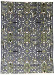 Handmade Wool Oriental Rug Large Tribal Allover Floral Pattern Carpet 9X12 ft - Picture 1 of 18