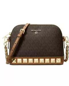 NWT MICHAEL KORS Signature Jet Set Charm Studded Some Crossbody - Picture 1 of 4