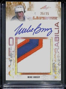 2017-18 Leaf Ultimate Autograph Memorabilia #UAM-MB1 Mike Bossy No 25 of 25