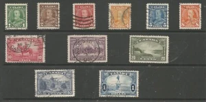 CANADÁ SG341-51 el 1935 GV juego de 11 finos usados - Imagen 1 de 2