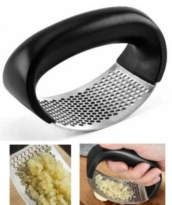 Garlic Press Stainless Steel Curved Garlic Masher Vegetable Chopper USA Seller - Picture 1 of 6