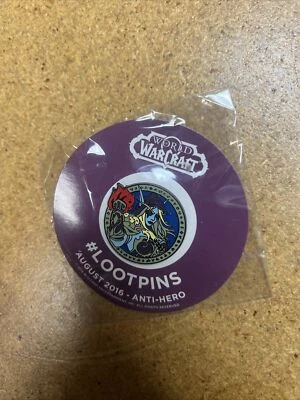 World of Warcraft WoW Lootpins Enamel Game Pin Loot Crate 2016 Antihero New NIP - Image 1 of 2