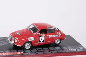 Saab 96 V4 #8 Rally Suecia 1972 rojo/con etiqueta Altaya 1:43 NUEVO/EMBALAJE ORIGINAL - Imagen 1 de 4