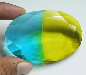 Certified 368 Ct Natural Big Size Tourmaline Multi-Color Oval Cut Loose Gemstone - Picture 1 of 4