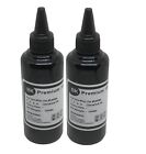 2 x 100 ml Premium schwarz Nachfüll-Tinte-Kit für alle HP Canon Epson Tintenstrahldrucker