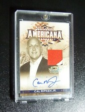 2008 Donruss Threads Americana Cal Ripken Jr. Autograph + Jersey Patch /25
