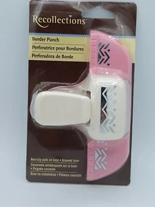 NEW Recollections Border Punch Pink Non-slip Pads Grooved Lever Arrows Scrapbook - Picture 1 of 8
