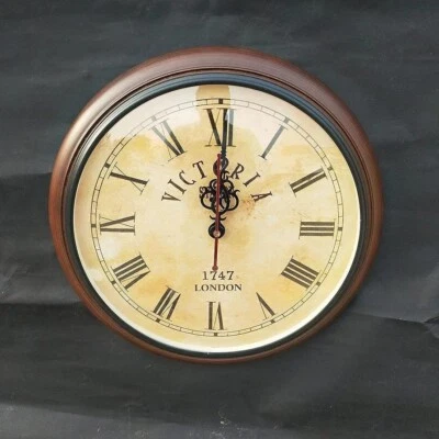 Antiguo Reloj de Pared Náutico - Mejor Madera - Hecho a Mano para Decoración del Hogar, Regalos (Marrón Foto 1 de 4