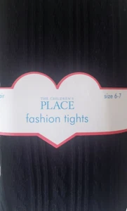 The Children’s Place Girls Fashion Cable Knit Tights 6-7 Black 43-57 LB 1 Pair - Picture 1 of 11