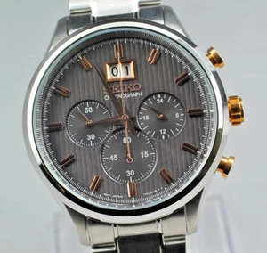 Reloj de cuarzo para hombre [N COMO NUEVO con caja de papel] SEIKO Big Date cronógrafo 7T04-0AE0 - Imagen 1 de 11
