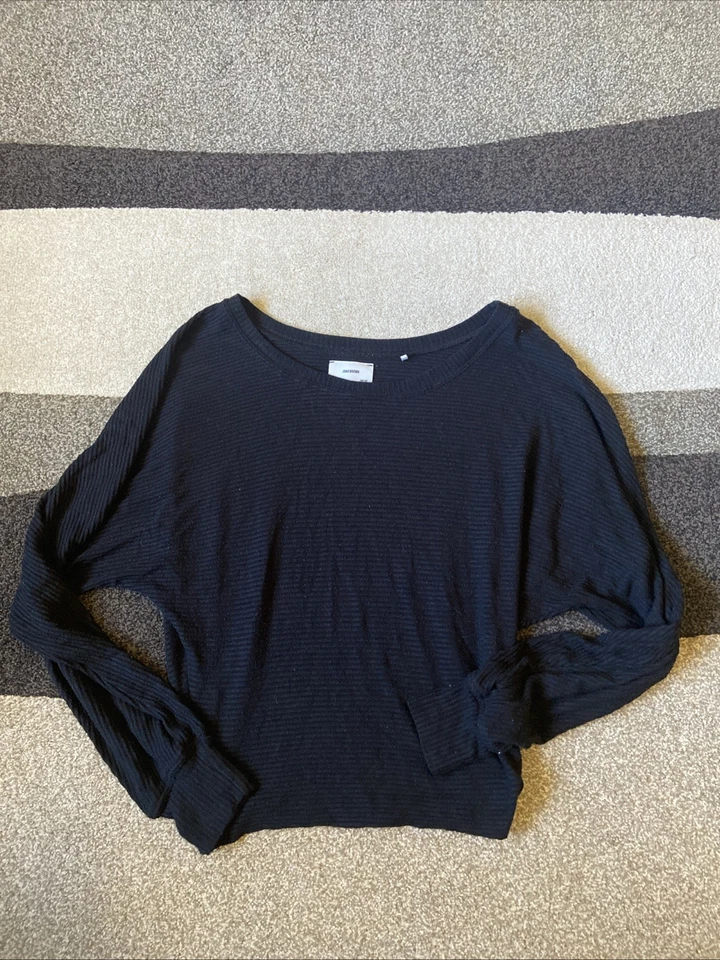 Top Joah Brown Mujer Talla Única Negro Manga Larga Acanalado Tejido Informal Foto 1 de 4