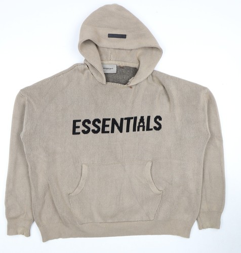 Felpa con cappuccio Fear of God Essentials beige media unisex