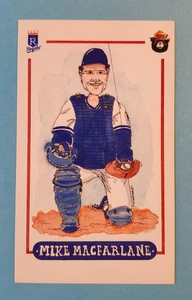 1988 Smokey Bear Kansas City Royals Caricatures 3x5 Mike Macfarlane #17 ⚾ - Picture 1 of 2