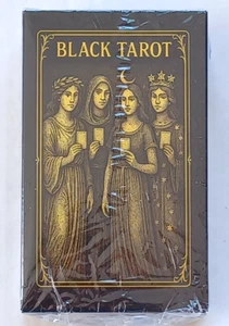 Schwarzes Tarot di Agata Giordano. Rarität 80 Karten Deck aus Italien. Nagelneu & Versiegelt. - Bild 1 von 6