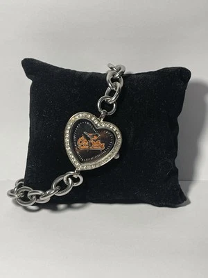 Baltimore Orioles MLB Heart Stainless-Steel Bracelet Watch by Game Time NEW - Image 1 of 4