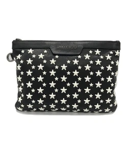 JIMMY CHOO Star Studded Clutch bag Black from Japan - Picture 1 of 24