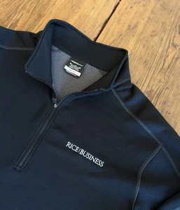 Nike Dri Fit Rice Business University 1/4 Zip Pullover Schwarz Herren Gr. XL Golf - Bild 1 von 7