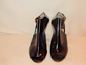 Chloe schwarze Sandalen aus Lackleder mit offener Zehenpartie kegelförmig, Größe: 38 1/2M - Bild 1 von 6