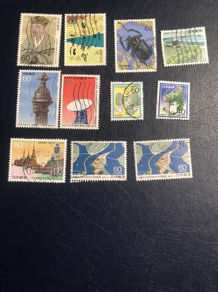 Japan 1987 Stamps, 11 Pcs, cancelled, VF/EF Condition, - Image 1 of 4