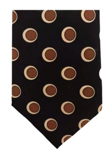 Corbata TIE Bally Suiza Negra Geométrica 100% Seda Vintage Diseñador Italia - Imagen 1 de 13