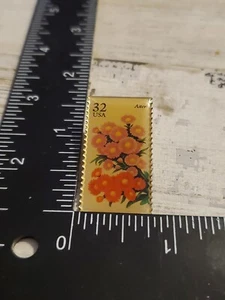 Aster Flower Stamp 32 USA Pin Hat Tie Lapel Pinback Collectible USPS march py - Picture 1 of 3