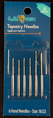 Hello Hobby - Agujas de tapiz - Paquete de 6 agujas - Agujas de mano - Talla 18/22 Foto 1 de 3