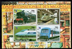Niger postfrisch 1998 Eisenbahnen aus aller Welt M/S Philex Frankreich - Bild 1 von 1