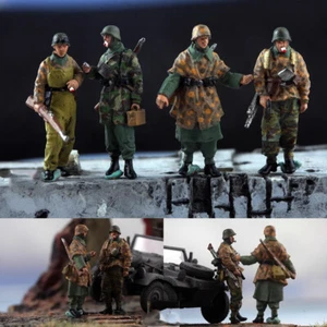 4 Stück 1/72 Winter Schlachtfeld Soldaten Miniaturen Szene Figuren Puppe für Auto Spielzeug - Bild 1 von 6