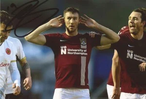 NORTHAMPTON: CHRIS LONG SIGNED 6x4 ACTION PHOTO+COA - Picture 1 of 1
