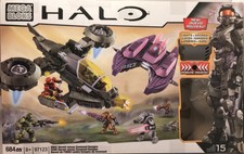 Halo Mega Bloks 2013 UNSC Hornet Versus Covenant Vampire 97123 1 weapon missing