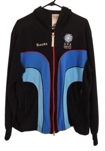Sudadera con capucha con cremallera de lana Roots Team EE. UU. 2006 Olympics talla grande - Imagen 1 de 11