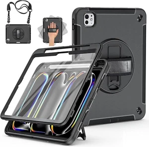 For iPad Pro 11-inch M4 2024 Shockproof Heavy Duty Stand Case Full Screen Cover - Zdjęcie 1 z 8