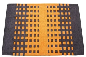 Orange Kohlefarbe 140X200 cm Teppich 100% Wolle Orientteppich Handgetuftet HT624 - Bild 1 von 5