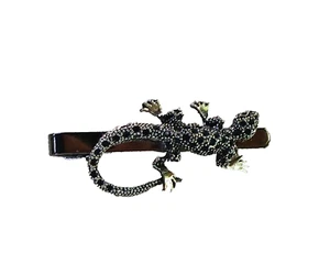 Spotted Salamander Tie Clip Clasp Bar Rare Novelty Great Gift for Him - Picture 1 of 6