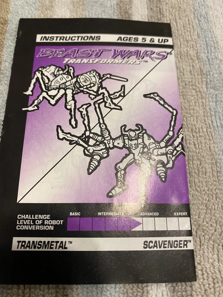 Transformers Beast Wars Transmetals Scavenger Instructions ONLY - Image 1 of 1