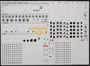 40K Space Marines Infantry Transfer Sheets 2023 Decals Raptors Fists Salamanders - Picture 1 of 1
