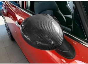Real Carbon Fiber Rear View Mirror Cover Cap For 2002-06 Mini Cooper R53 - Picture 1 of 6
