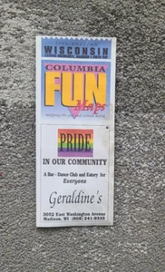 Columbia Fun Maps LGBTQ 1996 Wisconsin - Gay & Lesbian Pride Travel History USA - Picture 1 of 7