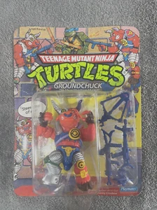 1991 Playmates TMNT Groundchuck Teenage Mutant Ninja Turtles Unpunched - Picture 1 of 18